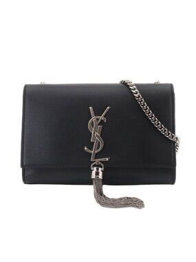 Saint Laurent Kate Small Chain Shoulder Bag Leather Black